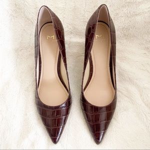 Marc Fisher NIB Zala Brown Crocodile Print Size 7